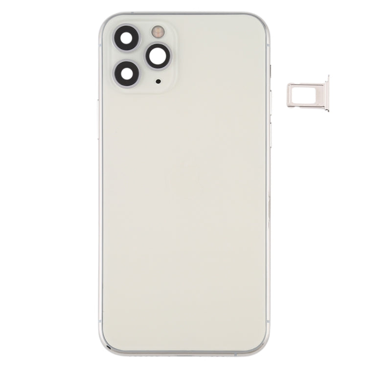 Battery Back Cover (with Side Keys & Card Tray & Power + Volume Flex Cable & Wireless Charging Module) for iPhone 11 Pro(Silver) - Back Cover by PMC TechLife | Online Shopping South Africa | PMC TechLife | Buy Now Pay Later Mobicred