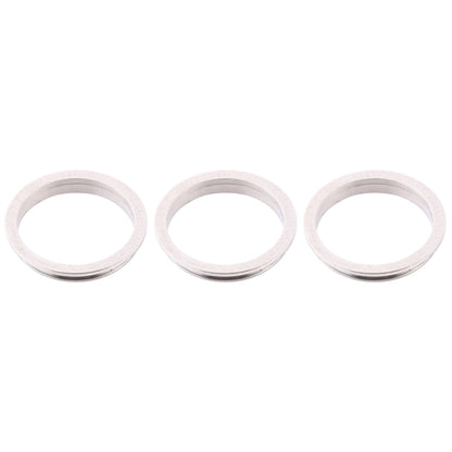 3 PCS Rear Camera Glass Lens Metal Protector Hoop Ring for iPhone 12 Pro Max(Silver) - Camera Series by PMC Jewellery | Online Shopping South Africa | PMC Jewellery