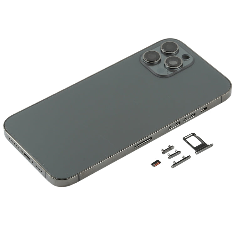 Back Housing Cover with SIM Card Tray & Side keys & Camera Lens for iPhone 12 Pro Max(Black) - Back Cover by PMC TechLife | Online Shopping South Africa | PMC TechLife