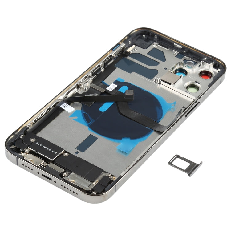Battery Back Cover Assembly (with Side Keys & Speaker Ringer Buzzer & Motor & Camera Lens & Card Tray & Power Button + Volume Button + Charging Port & Wireless Charging Module) for iPhone 12 Pro Max(Black) - free shipping - PMC TechLife - Order now!
