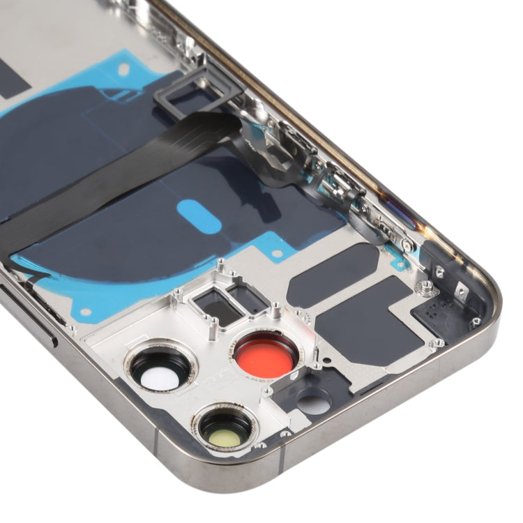 For iPhone 13 Pro Battery Back Cover with Side Keys & Card Tray & Power + Volume Flex Cable & Wireless Charging Module(Black) - Back Cover by PMC TechLife | Online Shopping South Africa | PMC TechLife