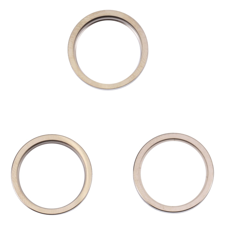 For iPhone 14 Pro Max 3PCS Rear Camera Glass Lens Metal Outside Protector Hoop Ring(Gold) - free shipping - PMC TechLife - Order now!