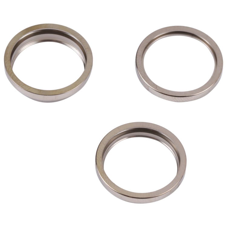 For iPhone 14 Pro Max 3PCS Rear Camera Glass Lens Metal Outside Protector Hoop Ring(Gold) - free shipping - PMC TechLife - Order now!