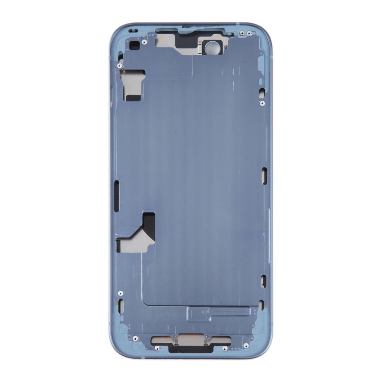 For iPhone 14 Battery Back Cover with Middle Frame / Side Keys(Blue) -  by PMC Jewellery | Online Shopping South Africa | PMC Jewellery