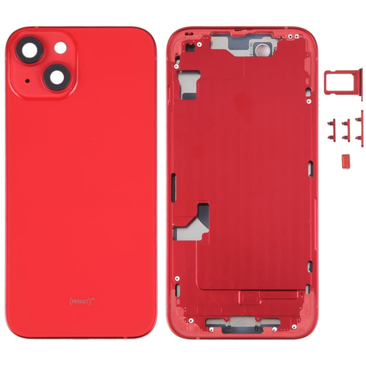 For iPhone 14 Battery Back Cover with Middle Frame / Side Keys(Red) -  by PMC Jewellery | Online Shopping South Africa | PMC Jewellery