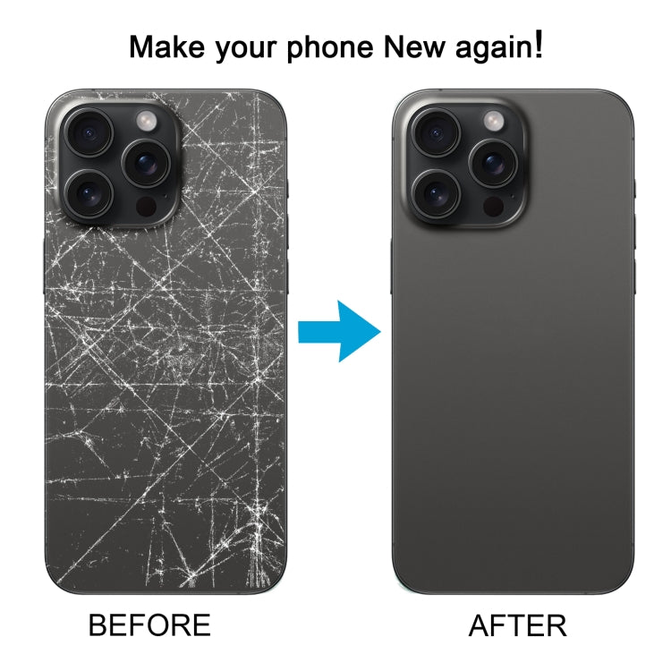 For iPhone 15 Pro Easy Replacement Big Camera Hole Glass Back Battery Cover(Black) -  by PMC TechLife | Online Shopping South Africa | PMC TechLife