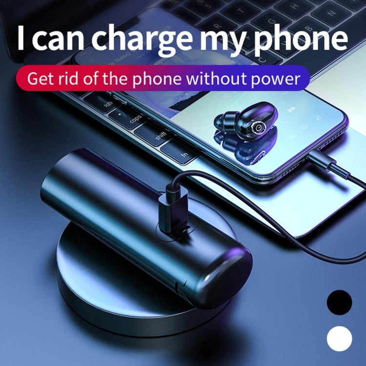 V21 Mini Single Ear Stereo Bluetooth V5.0 Wireless Earphones with Charging Box(White) - Bluetooth Earphone by PMC TechLife | Online Shopping South Africa | PMC TechLife