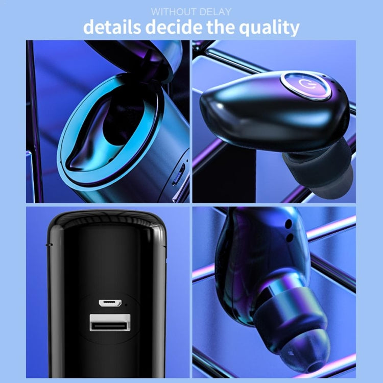 V21 Mini Single Ear Stereo Bluetooth V5.0 Wireless Earphones with Charging Box(White) - Bluetooth Earphone by PMC TechLife | Online Shopping South Africa | PMC TechLife