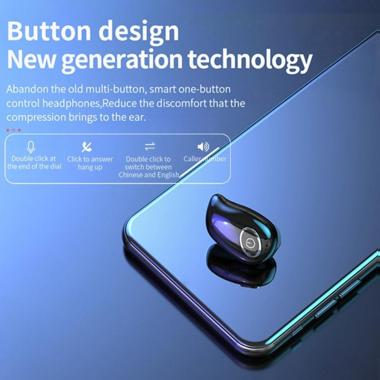 V21 Mini Single Ear Stereo Bluetooth V5.0 Wireless Earphones without Charging Box(Blue) - Bluetooth Earphone by PMC TechLife | Online Shopping South Africa | PMC TechLife