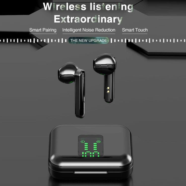 P100pro TWS Bluetooth 5.0 Touch Wireless Bluetooth Earphone with Charging Box & LED Smart Digital Display, Support Siri & Call(White) - TWS Earphone by PMC Jewellery | Online Shopping South Africa | PMC Jewellery