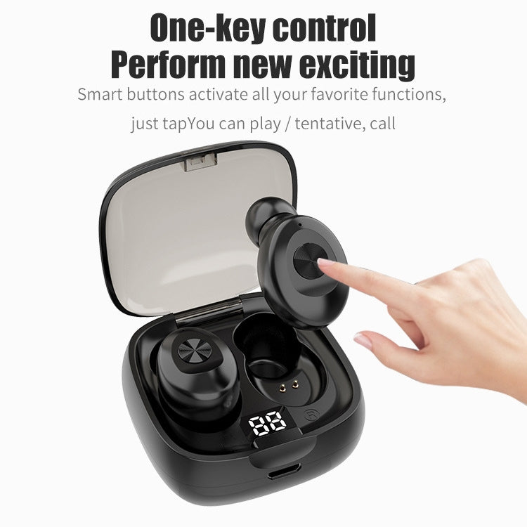 XG-8 TWS Digital Display Touch Bluetooth Earphone with Magnetic Charging Box(White) - TWS Earphone by PMC TechLife | Online Shopping South Africa | PMC TechLife