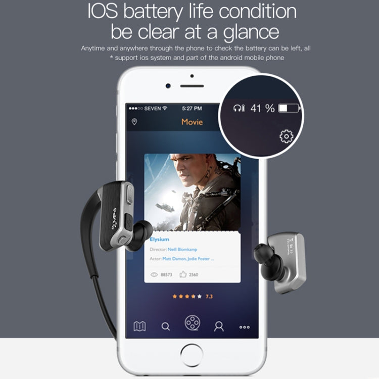 J2 Bluetooth 4.2 Binaural Hanging Type Wireless Sports Bluetooth Earphone, Built-in Memory (Gold) - Bluetooth Earphone by PMC TechLife | Online Shopping South Africa | PMC TechLife