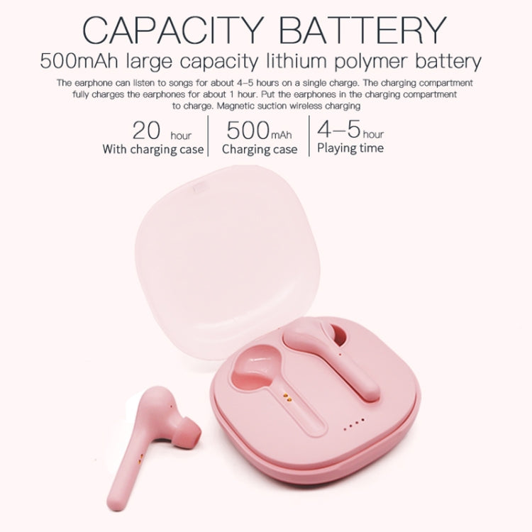 K88 Bluetooth 5.0 TWS Touch Binaural Wireless Stereo Sports Bluetooth Earphone with Charging Box(Pink) - TWS Earphone by PMC Jewellery | Online Shopping South Africa | PMC Jewellery