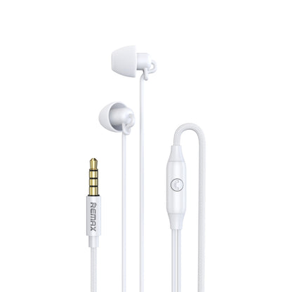 REMAX RM-208 In-Ear Stereo Sleep Earphone with Wire Control + MIC, Support Hands-free(White) - Normal Style Earphone by REMAX | Online Shopping South Africa | PMC Jewellery