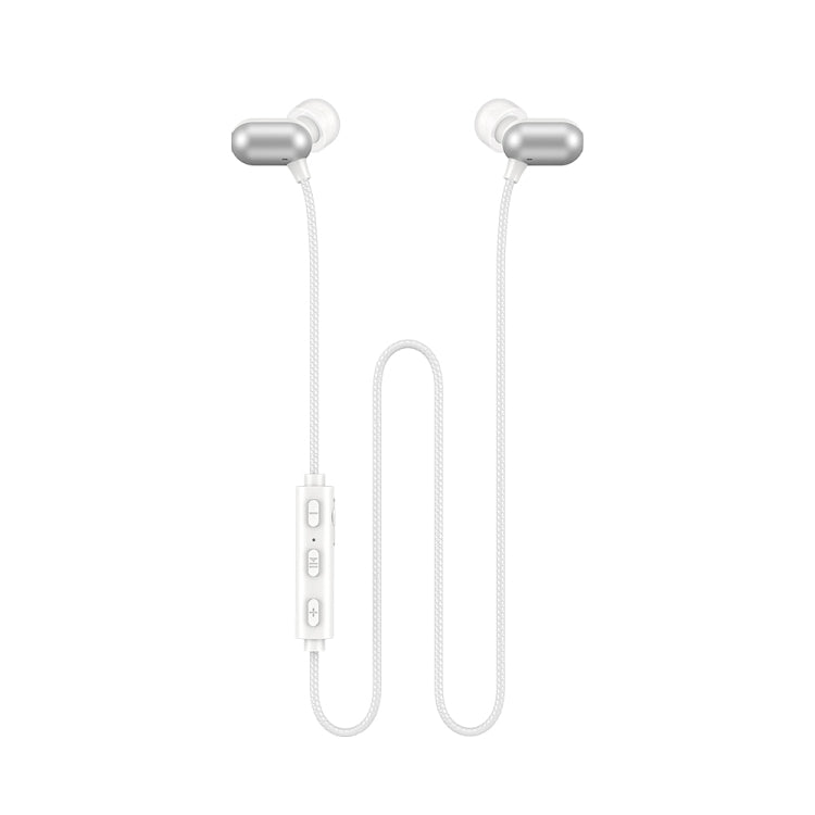 REMAX RB-S11 Lotune Series Wireless Metal Powerbears V5.0 Bluetooth Earphone (White) - Neck-mounted Earphone by REMAX | Online Shopping South Africa | PMC Jewellery | Buy Now Pay Later Mobicred