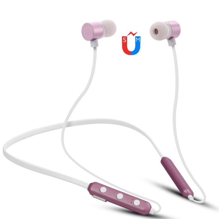 BT-900 Bluetooth 4.2 Hanging Neck Design Bluetooth Headset, Support Music Play & Switching & Volume Control & Answer(Rose Gold) - Neck-mounted Earphone by PMC TechLife | Online Shopping South Africa | PMC TechLife