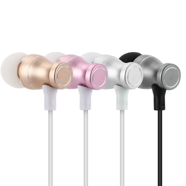 F11 Bluetooth 4.2 Hanging Neck Design Bluetooth Headset, Support Music Play & Switching & Volume Control & Answer(Rose Gold) - Neck-mounted Earphone by PMC TechLife | Online Shopping South Africa | PMC TechLife