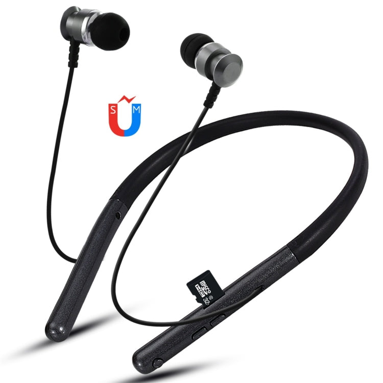 F108 Bluetooth 4.2 Hanging Neck Design Bluetooth Headset, Support Music Play & Switching & Volume Control & Answer(Black) - Neck-mounted Earphone by PMC Jewellery | Online Shopping South Africa | PMC Jewellery