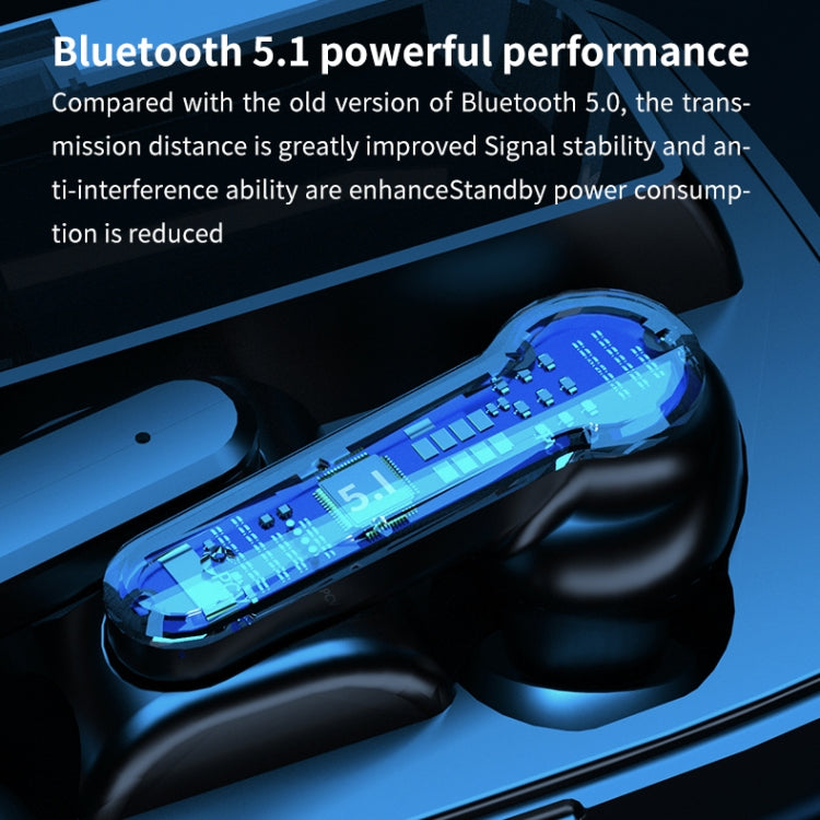 M19 Bluetooth 5.1 TWS Digital Display Wireless Bluetooth Earphone with Charging Box, Support Touch & Siri & Battery Display (Black) - TWS Earphone by PMC Jewellery | Online Shopping South Africa | PMC Jewellery