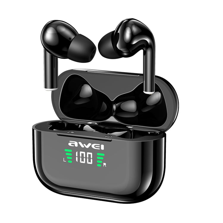 awei T29P Bluetooth V5.0 LED Digital Display Ture Wireless Sports IPX4 Waterproof TWS Headset with Charging Case - TWS Earphone by awei | Online Shopping South Africa | PMC Jewellery