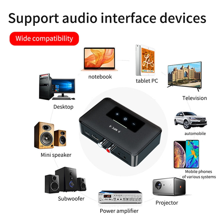 NFC BT19 Bluetooth 5.0 Receiver Transmitter Headset Car Audio Player - Audio Receiver Transmitter by PMC TechLife | Online Shopping South Africa | PMC TechLife