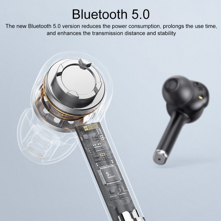 MI4 Bluetooth 5.0 LED Digital Display Intelligent Noise Reduction True Wireless Bluetooth Earphone (Black) - TWS Earphone by PMC Jewellery | Online Shopping South Africa | PMC Jewellery
