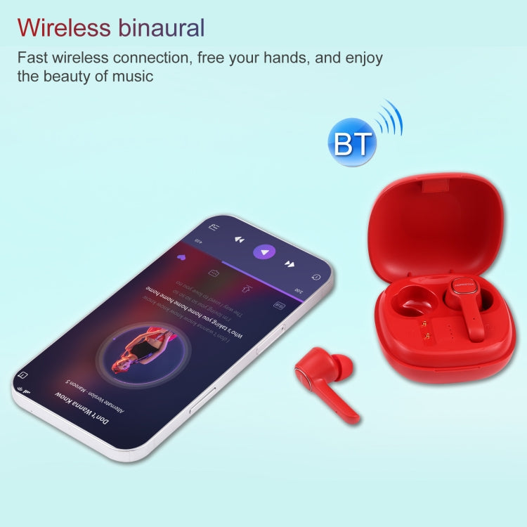 HOPESTAR S12 Bluetooth 5.0 True Wireless Bluetooth Earphone (Red) - TWS Earphone by HOPESTAR | Online Shopping South Africa | PMC Jewellery