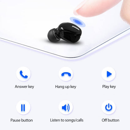 X9 Wireless Bluetooth 5.0 Mini In-Ear Unilateral Earphone(White) - Bluetooth Earphone by PMC Jewellery | Online Shopping South Africa | PMC Jewellery