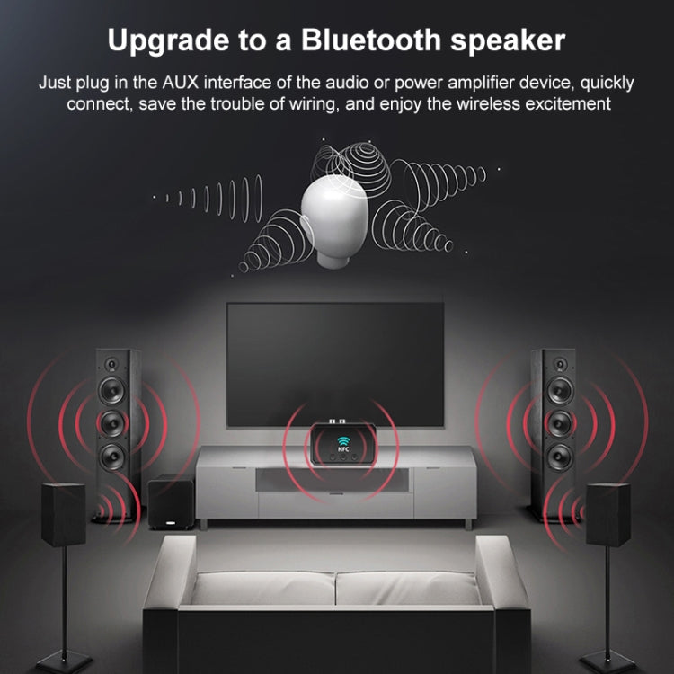 T36 NFC Bluetooth 5.0 Receiver Transmitter Headset Car Audio Player - Audio Receiver Transmitter by PMC TechLife | Online Shopping South Africa | PMC TechLife
