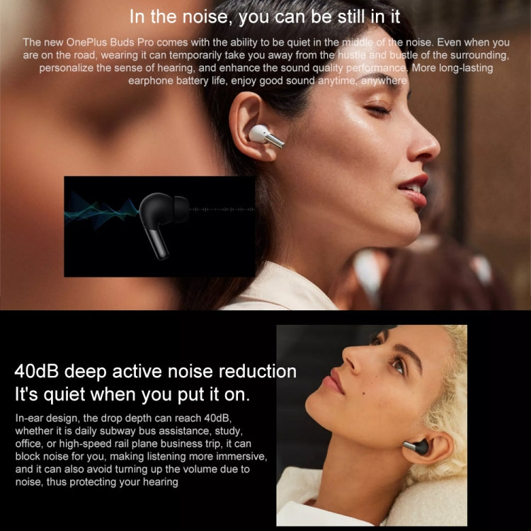 Original OnePlus Buds Pro TWS ANC Waterproof Bluetooth Earphone(Black) - TWS Earphone by OnePlus | Online Shopping South Africa | PMC Jewellery