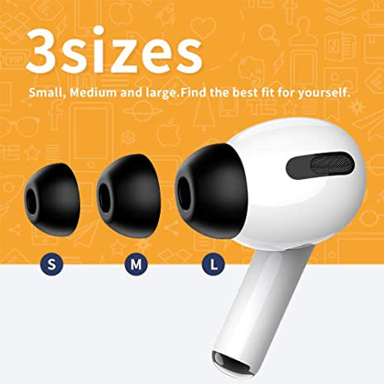 ZS0164 Slow Rebound Foam Earmuffs for AirPods Pro, Size: L (Black) - Anti-dust & Ear Caps by PMC TechLife | Online Shopping South Africa | PMC TechLife