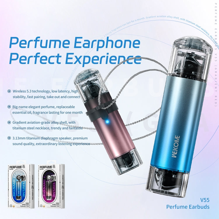 WEKOME V55 Fragrance Wireless Bluetooth Earphone (Gradient Blue) - Bluetooth Earphone by WK | Online Shopping South Africa | PMC Jewellery