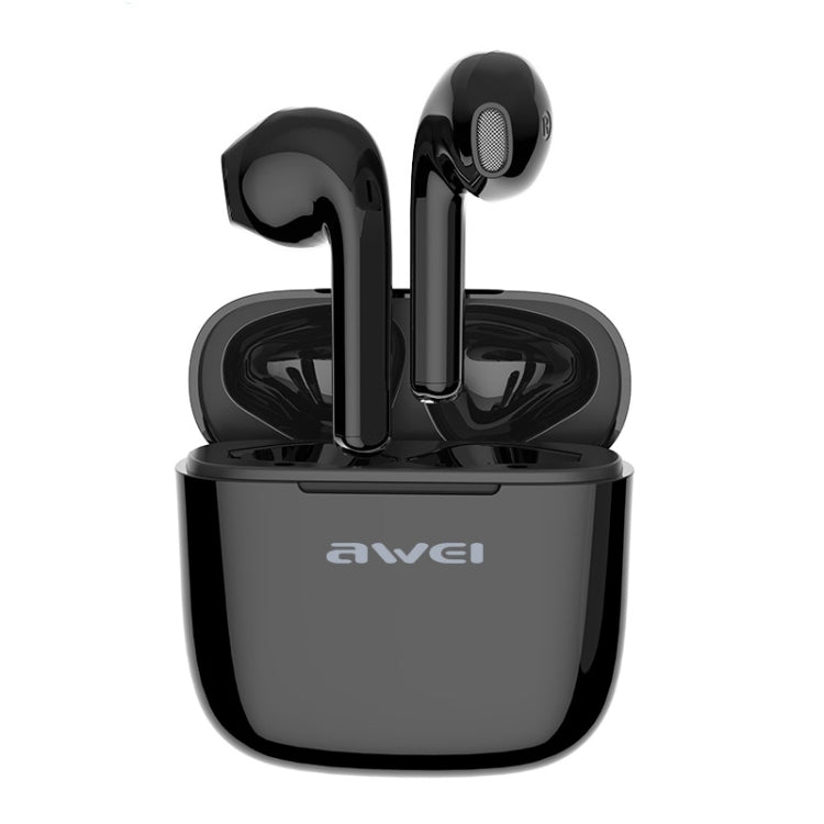 awei T26 TWS Bluetooth V5.0 Ture Wireless Sports Headset with Charging Case(Black) - TWS Earphone by awei | Online Shopping South Africa | PMC Jewellery | Buy Now Pay Later Mobicred