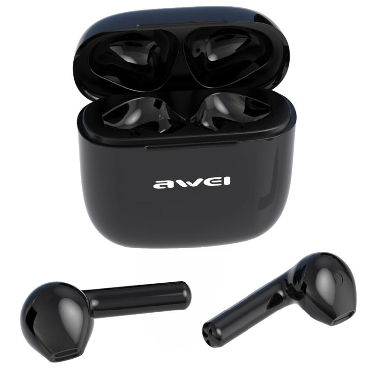 awei T26 TWS Bluetooth V5.0 Ture Wireless Sports Headset with Charging Case(Black) - TWS Earphone by awei | Online Shopping South Africa | PMC Jewellery | Buy Now Pay Later Mobicred