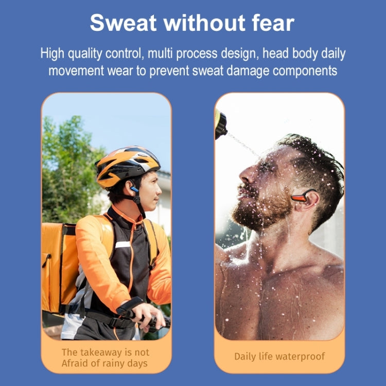 M-D8 IPX5 Waterproof Bone Passage Bluetooth Hanging Ear Wireless Earphone (Blue) - Bluetooth Earphone by PMC TechLife | Online Shopping South Africa | PMC TechLife