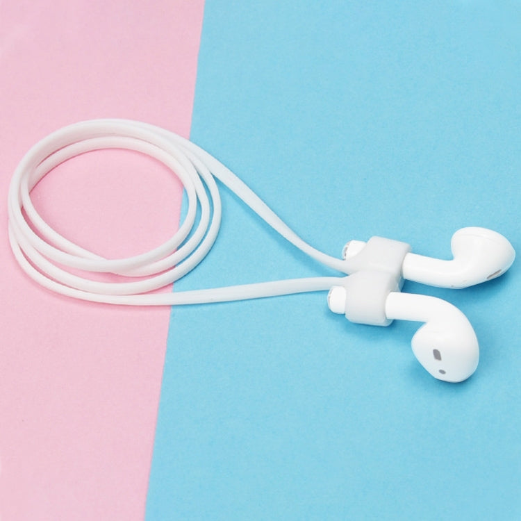 Wireless Bluetooth Headset Anti-lost Rope Magnetic Silicone Lanyard for Apple AirPods 1 / 2(White) - Anti-lost & Holder by PMC TechLife | Online Shopping South Africa | PMC TechLife