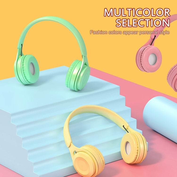 Y08 Hifi Sound Quality Macaron Bluetooth Headset, Supports Calling & TF Card & 3.5mm AUX (Blue) - Headset & Headphone by PMC TechLife | Online Shopping South Africa | PMC TechLife