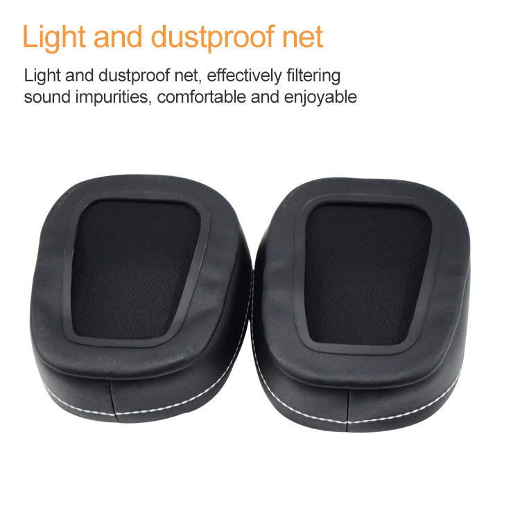 2 PCS For DENON AH-D600 / AH-D7100 Soft Sponge Earphone Protective Cover Earmuffs(Black White) - Earmuff & Pad by PMC TechLife | Online Shopping South Africa | PMC TechLife