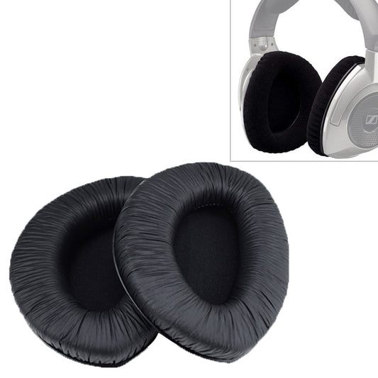 2 PCS For Sennheiser RS160 /170 / HDR 170 / 180 / 160 Wrinkled Skin Earphone Cushion Cover Earmuffs Replacement Earpads without Buckle - Earmuff & Pad by PMC Jewellery | Online Shopping South Africa | PMC Jewellery