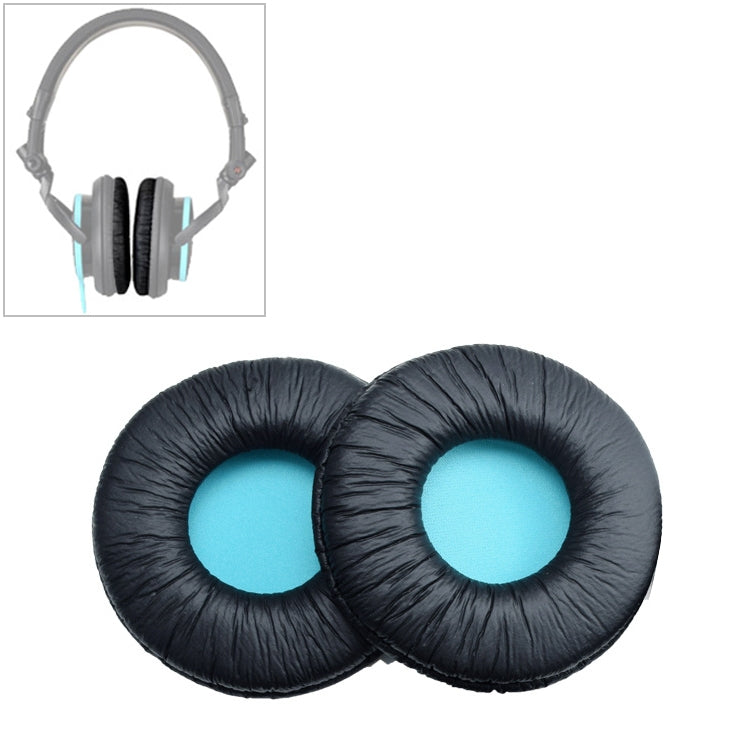 2 PCS For SONY MDR-V55 Earphone Cushion Leather Cover Earmuffs Replacement Earpads (Blue) - Earmuff & Pad by PMC Jewellery | Online Shopping South Africa | PMC Jewellery