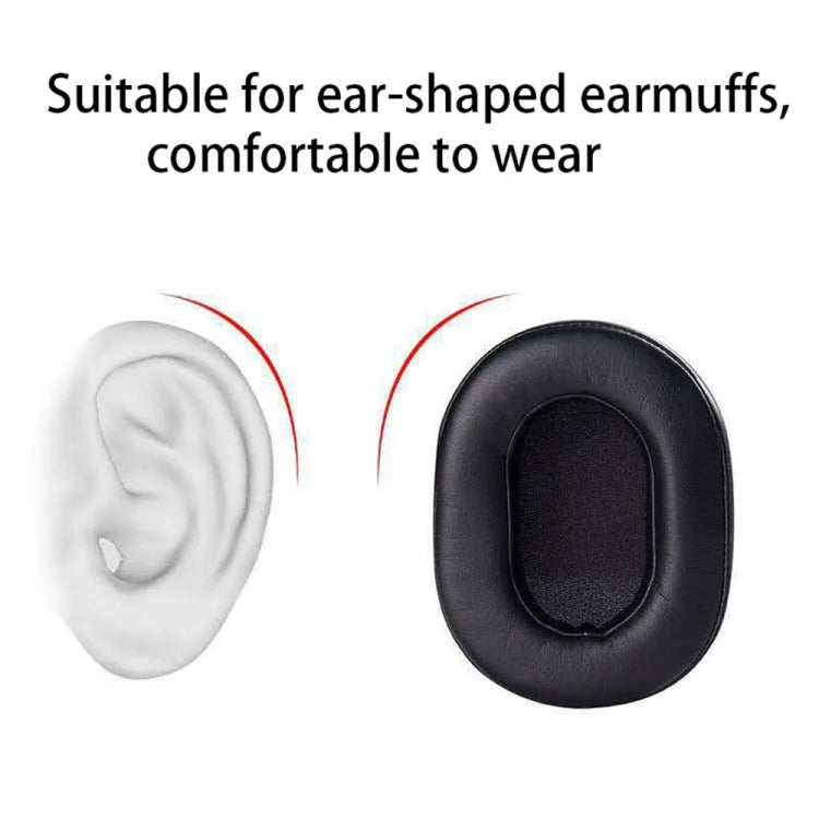 1 Pair Soft Sponge Earmuff Headphone Jacket for Audio-technica ATH-MSR7 / M50X / M20 / M40 / M40X(Black) - Earmuff & Pad by PMC Jewellery | Online Shopping South Africa | PMC Jewellery