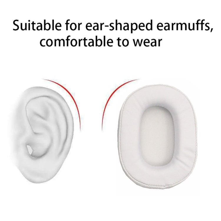 1 Pair Soft Sponge Earmuff Headphone Jacket for Audio-technica ATH-MSR7 / M50X / M20 / M40 / M40X(White) - Earmuff & Pad by PMC Jewellery | Online Shopping South Africa | PMC Jewellery