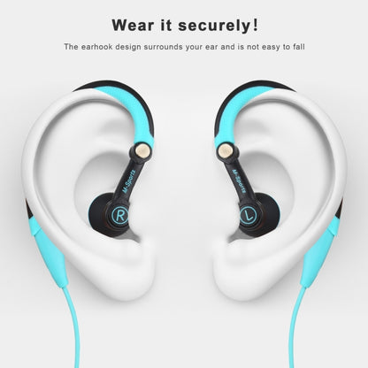 Mucro Type-C Plug In-Ear Sport Earhook Wired Stereo Headphones for Jogging Gym(Blue) - Type-C Earphone by Mucro | Online Shopping South Africa | PMC Jewellery