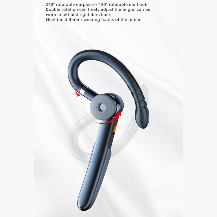 ME-100 TWS Business Rotating Universal True Stereo 5.0 Version Hanging Ear In-Ear Bluetooth Headset(Black+Orange) - Bluetooth Earphone by PMC TechLife | Online Shopping South Africa | PMC TechLife