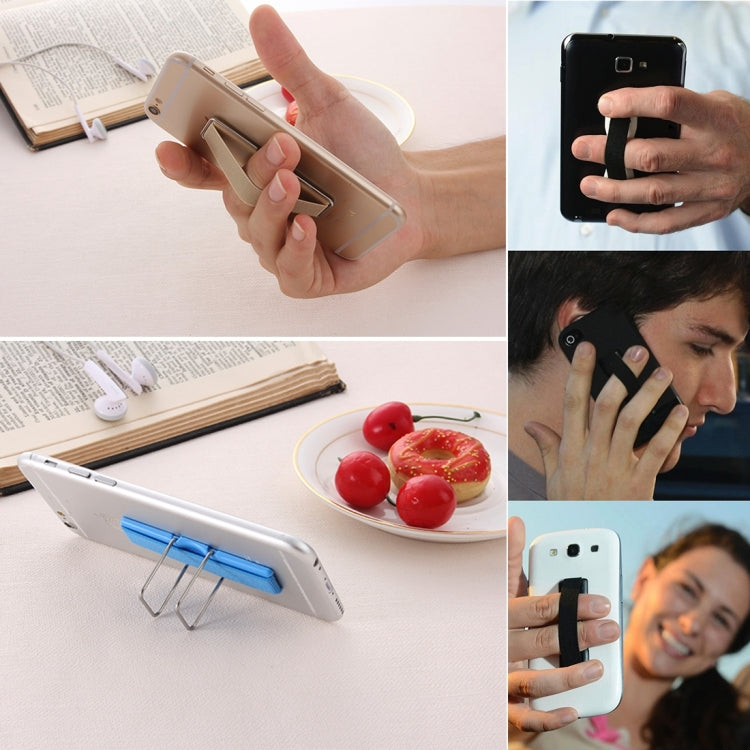2 in 1 Adjustable Universal Mini Adhesive Holder Stand + Slim Finger Grip, Size: 7.3 x 2.2 x 0.3 cm(Grey) - Ring Holder by PMC TechLife | Online Shopping South Africa | PMC TechLife