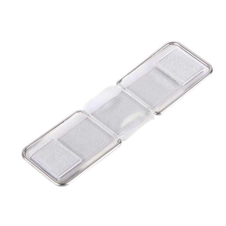 2 in 1 Adjustable Universal Mini Adhesive Holder Stand + Slim Finger Grip, Size: 7.3 x 2.2 x 0.3 cm(Silver) - Ring Holder by PMC TechLife | Online Shopping South Africa | PMC TechLife