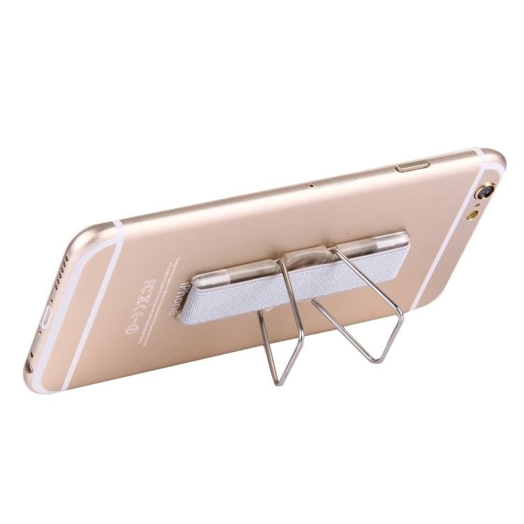 2 in 1 Adjustable Universal Mini Adhesive Holder Stand + Slim Finger Grip, Size: 7.3 x 2.2 x 0.3 cm(Silver) - Ring Holder by PMC TechLife | Online Shopping South Africa | PMC TechLife