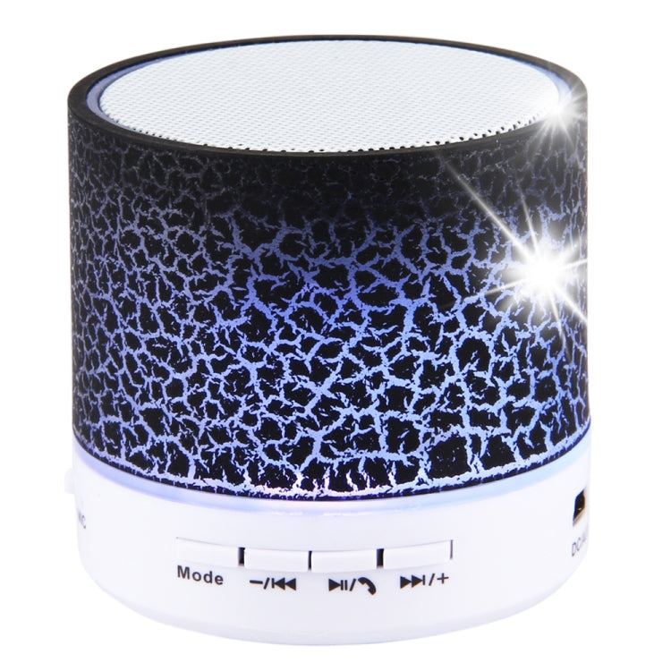 A9 Mini Portable Glare Crack Bluetooth Stereo Speaker with LED Light, Built-in MIC, Support Hands-free Calls & TF Card(Black) - Mini Speaker by PMC TechLife | Online Shopping South Africa | PMC TechLife