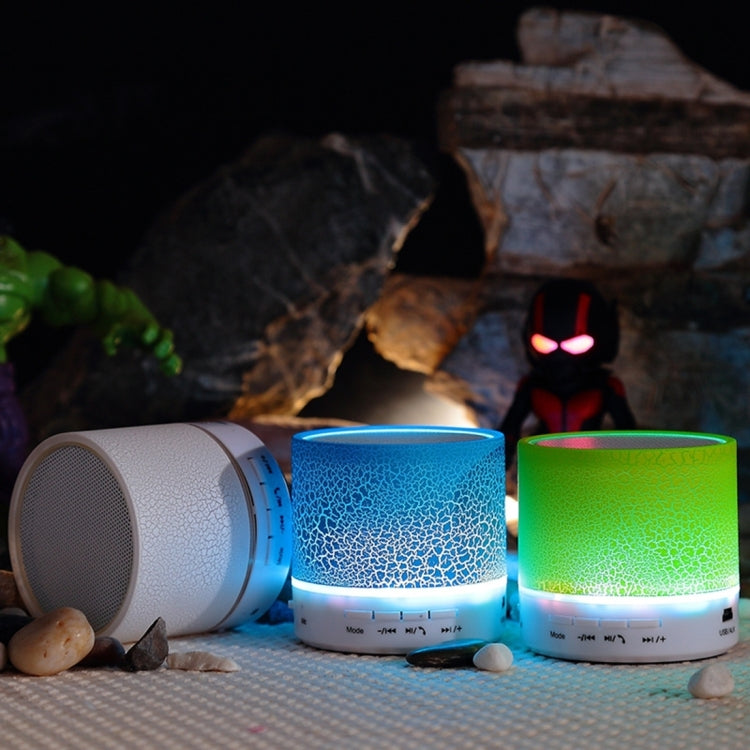A9 Mini Portable Glare Crack Bluetooth Stereo Speaker with LED Light, Built-in MIC, Support Hands-free Calls & TF Card(Black) - Mini Speaker by PMC TechLife | Online Shopping South Africa | PMC TechLife