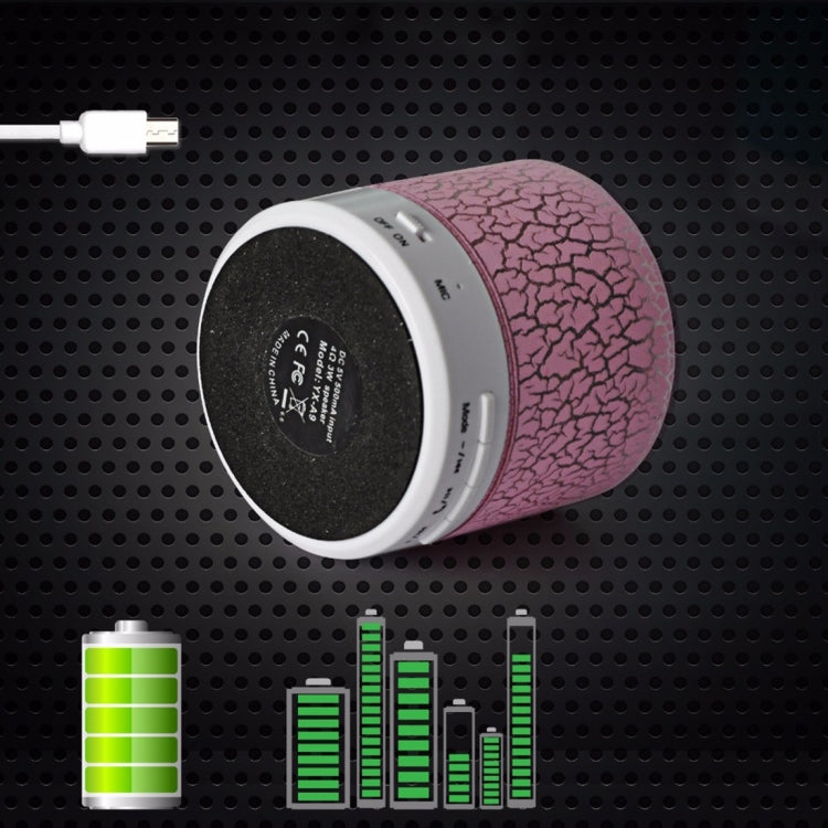 A9 Mini Portable Glare Crack Bluetooth Stereo Speaker with LED Light, Built-in MIC, Support Hands-free Calls & TF Card(Blue) - free shipping - PMC TechLife - Order now!